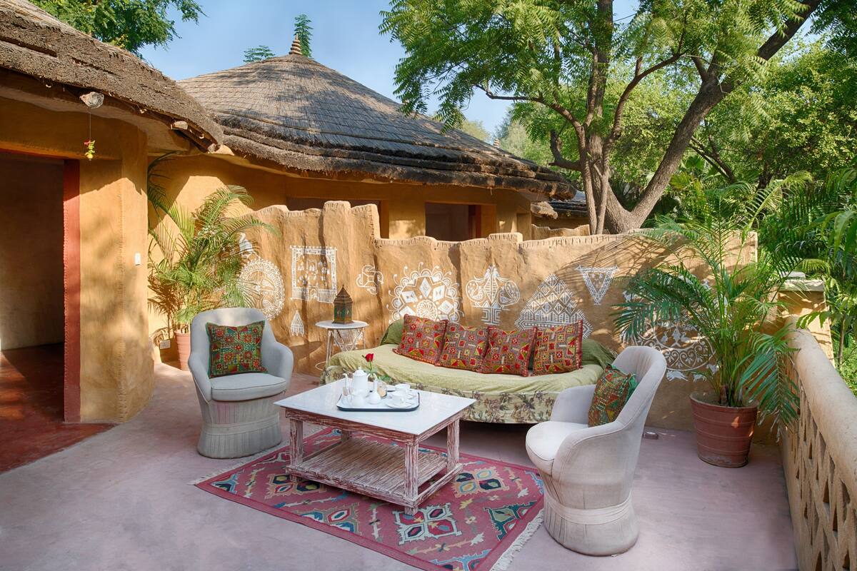 vintage suite | living area | flat-screen tv, fireplace, heated floors