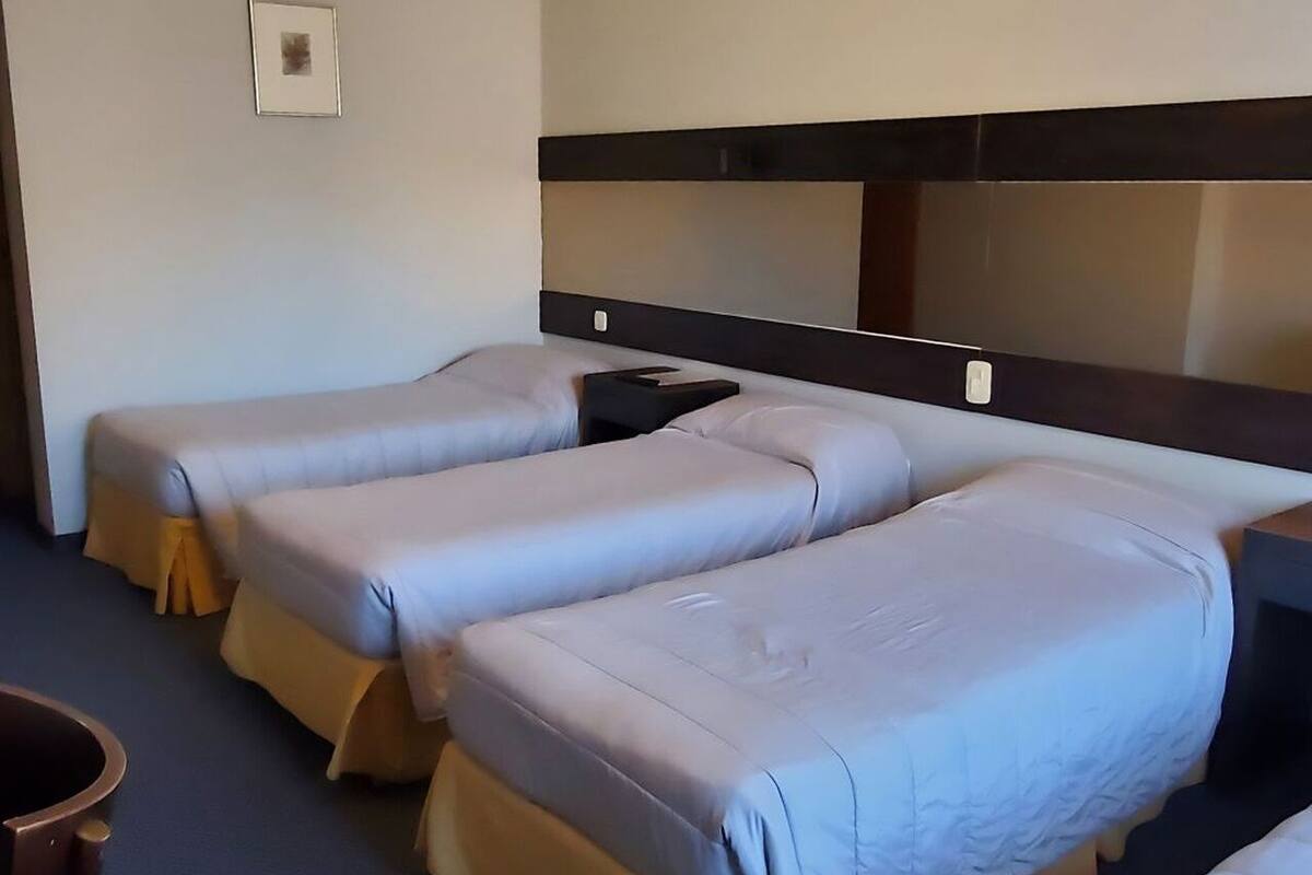 Driepersoonskamer, 3 eenpersoonsbedden | Hypoallergeen beddengoed, een kluis op de kamer, een bureau