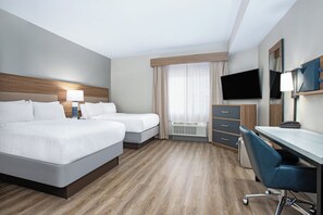 Studio Suite, 2 Double Beds | Desk, laptop workspace, iron/ironing board, free WiFi