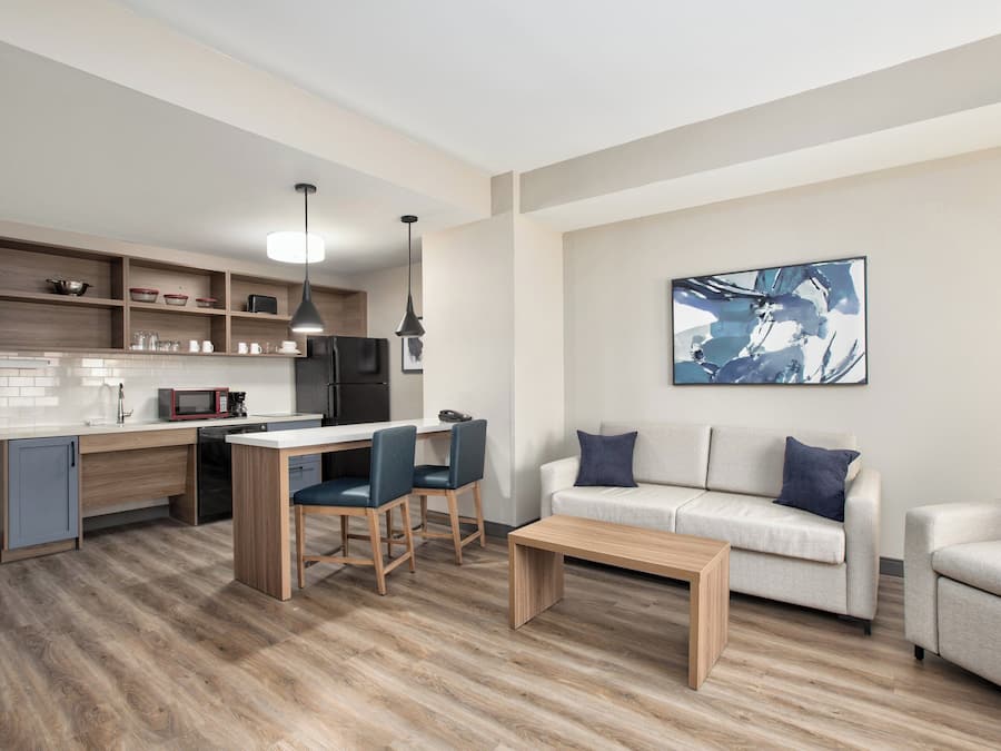 Suite, 1 Bedroom, Accessible Bathtub, Non Smoking (Communications Accessible) | In-room safe, desk, laptop workspace, iron/ironing board