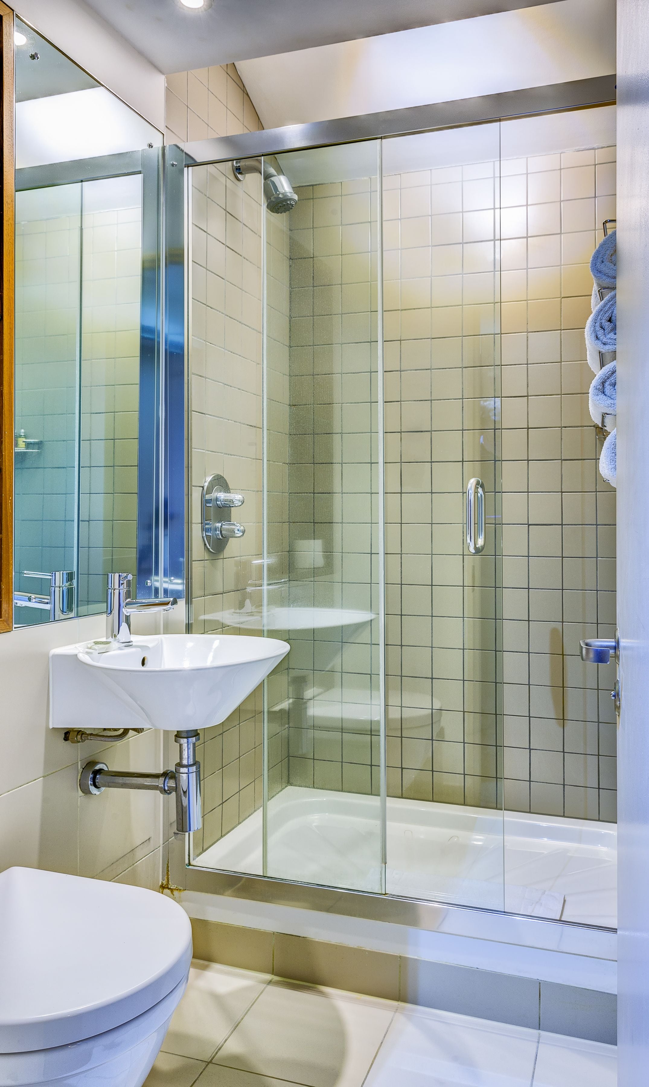 free toiletries, hair dryer, towels, soap