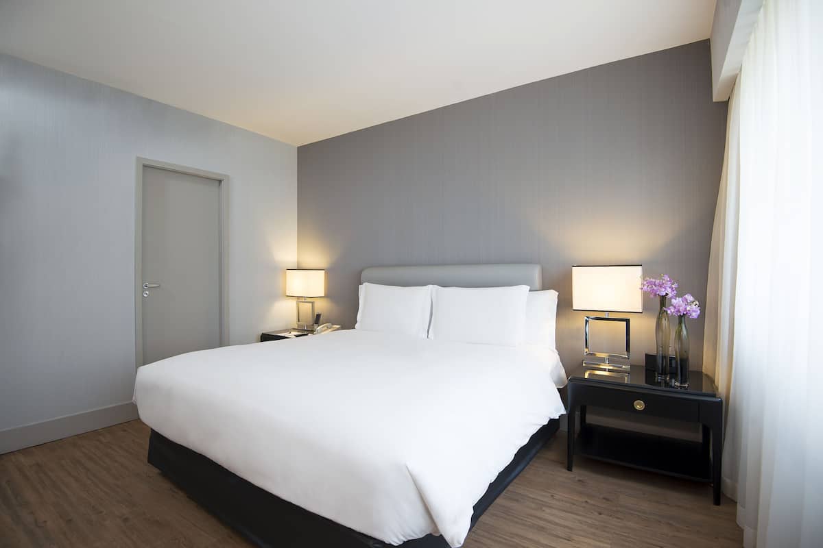 Minibar, in-room safe, desk, blackout curtains