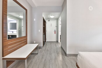 Standard Room, 2 Queen Beds | In-room safe, desk, iron/ironing board, cribs/infant beds at Admiral Inn Mississauga Toronto