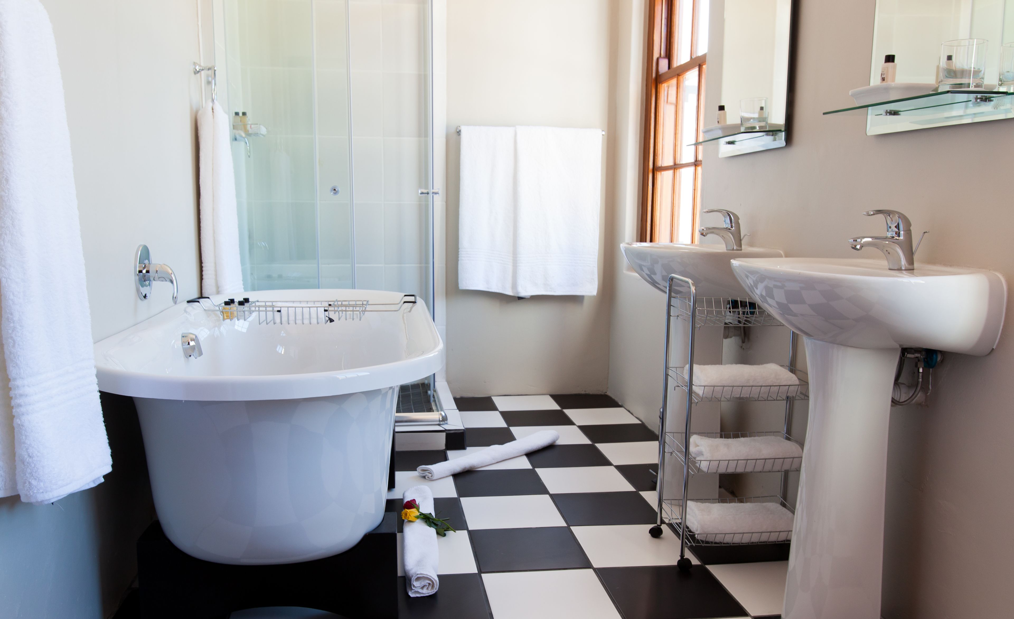 family room, mountain view | bathroom | hair dryer, dressing gowns, towels, soap