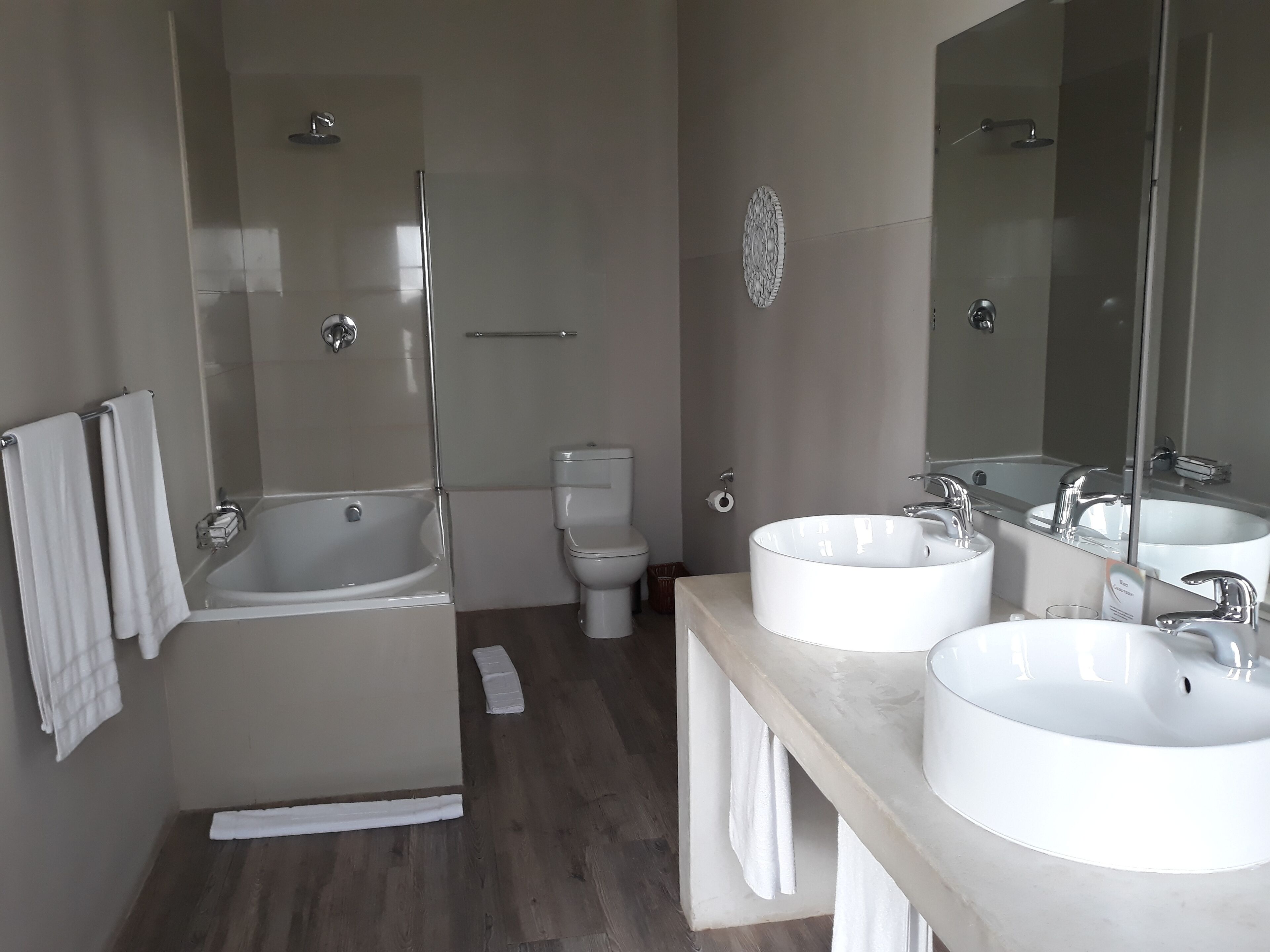 double room | bathroom | hair dryer, dressing gowns, towels, soap