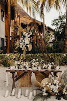 Outdoor banquet area