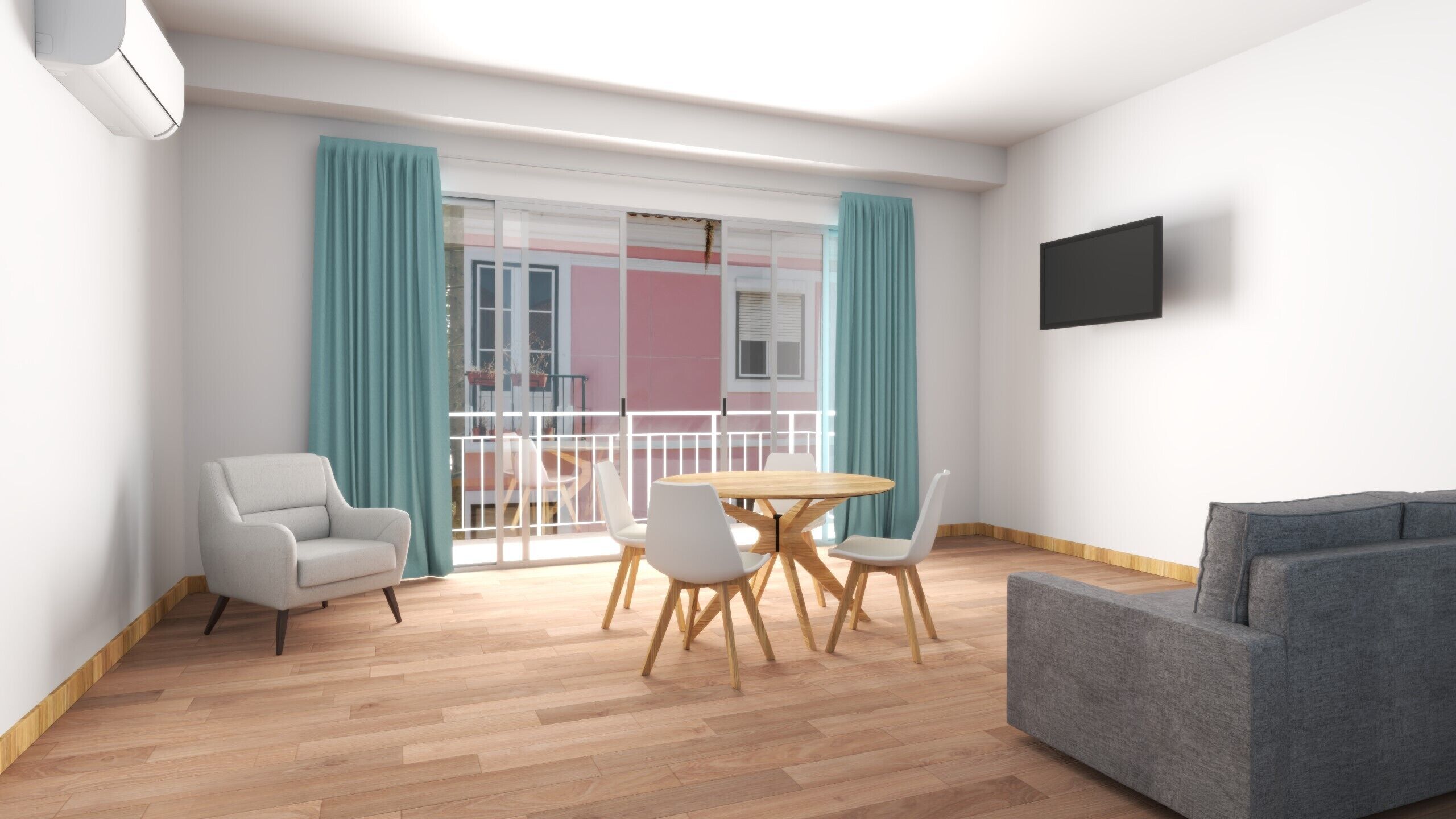 Télévision à écran plat de 32 pouces avec chaînes par satellite