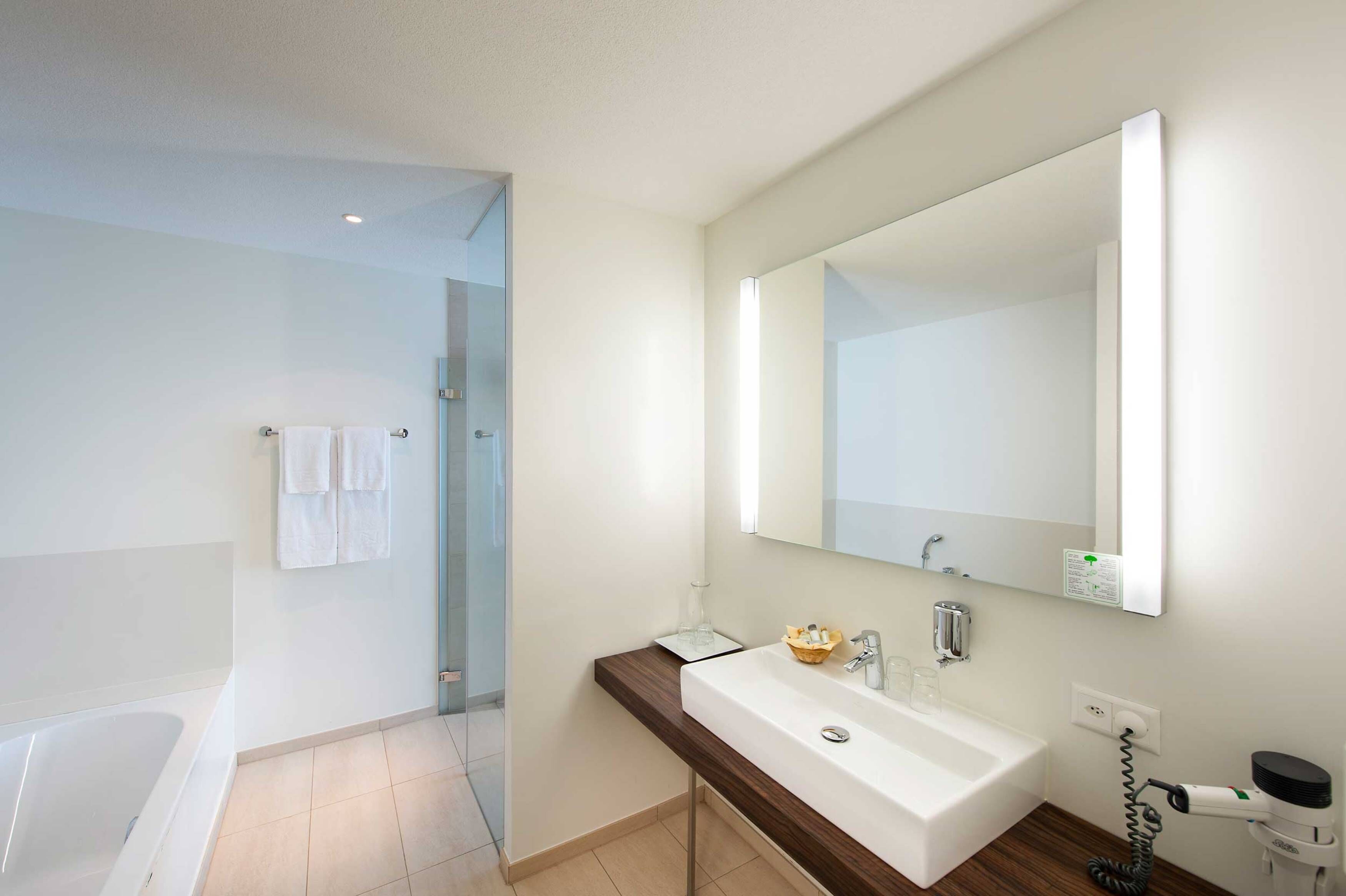 free toiletries, hair dryer, towels, soap