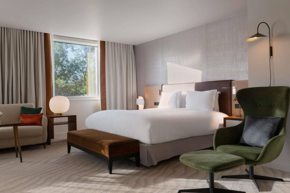 1 habitación y ropa de cama de alta calidad