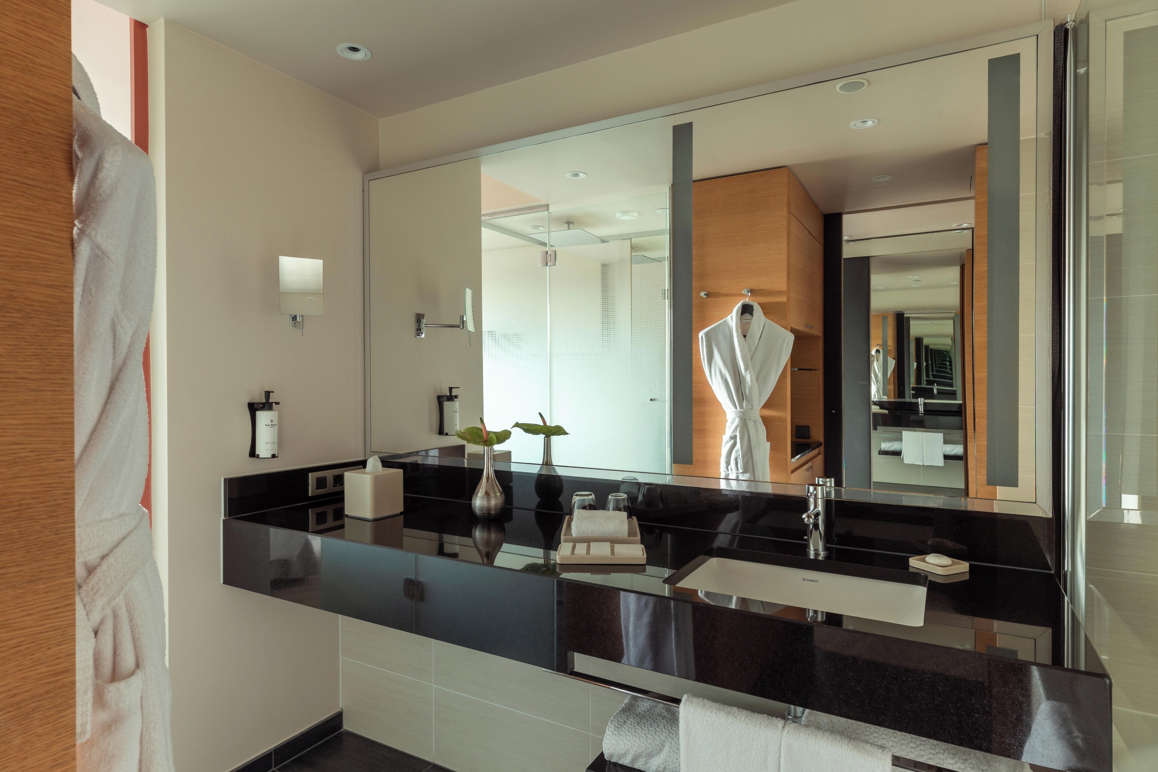 Dusche, Regendusche, Designer-Toilettenartikel, Haartrockner