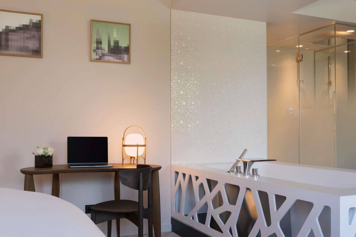 1 habitación y ropa de cama de alta calidad