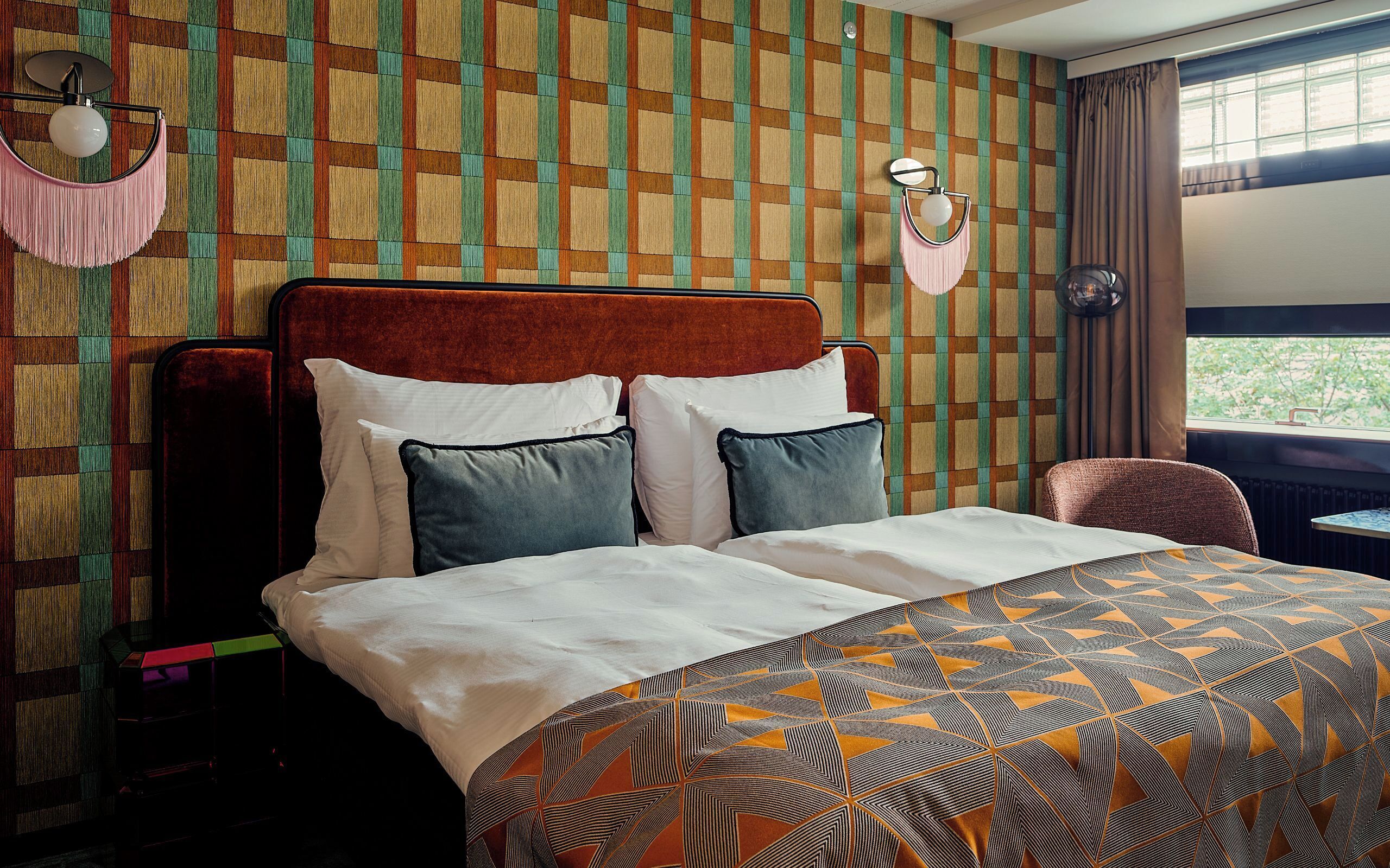 hypo-allergenic bedding, down duvets, free minibar, in-room safe