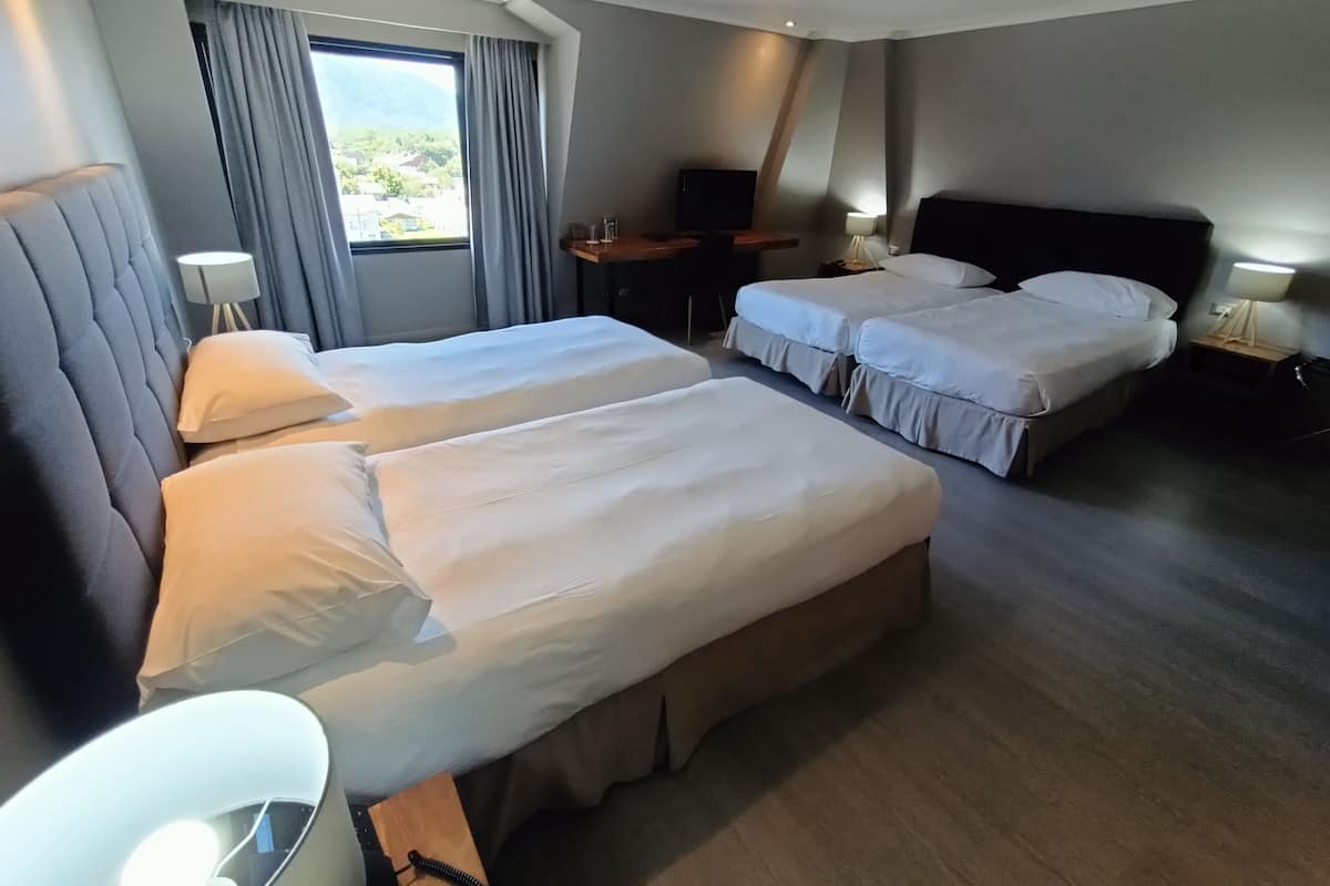 Standaard vierpersoonskamer | Een minibar, een kluis op de kamer, gratis wifi, beddengoed