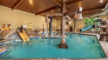 Indoor pool, open 7:00 AM to 10:00 PM, pool loungers