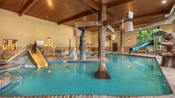 Indoor pool, open 7:00 AM to 10:00 PM, pool loungers