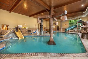Indoor pool, open 7:00 AM to 10:00 PM, sun loungers