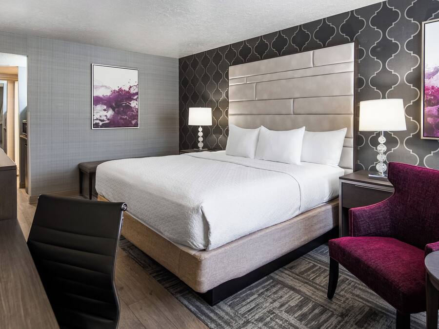 Premium bedding, desk, blackout drapes, iron/ironing board