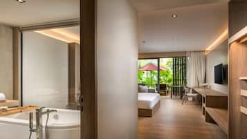 Deluxe Room, 1 King Bed (Lanai, Jet Tub) | In-room safe, desk, soundproofing, iron/ironing board