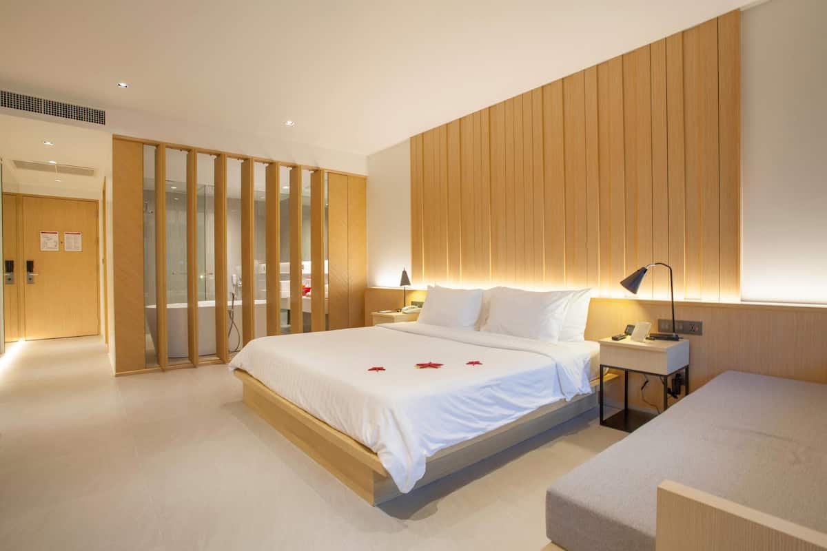 In-room safe, desk, soundproofing, iron/ironing board (on request)