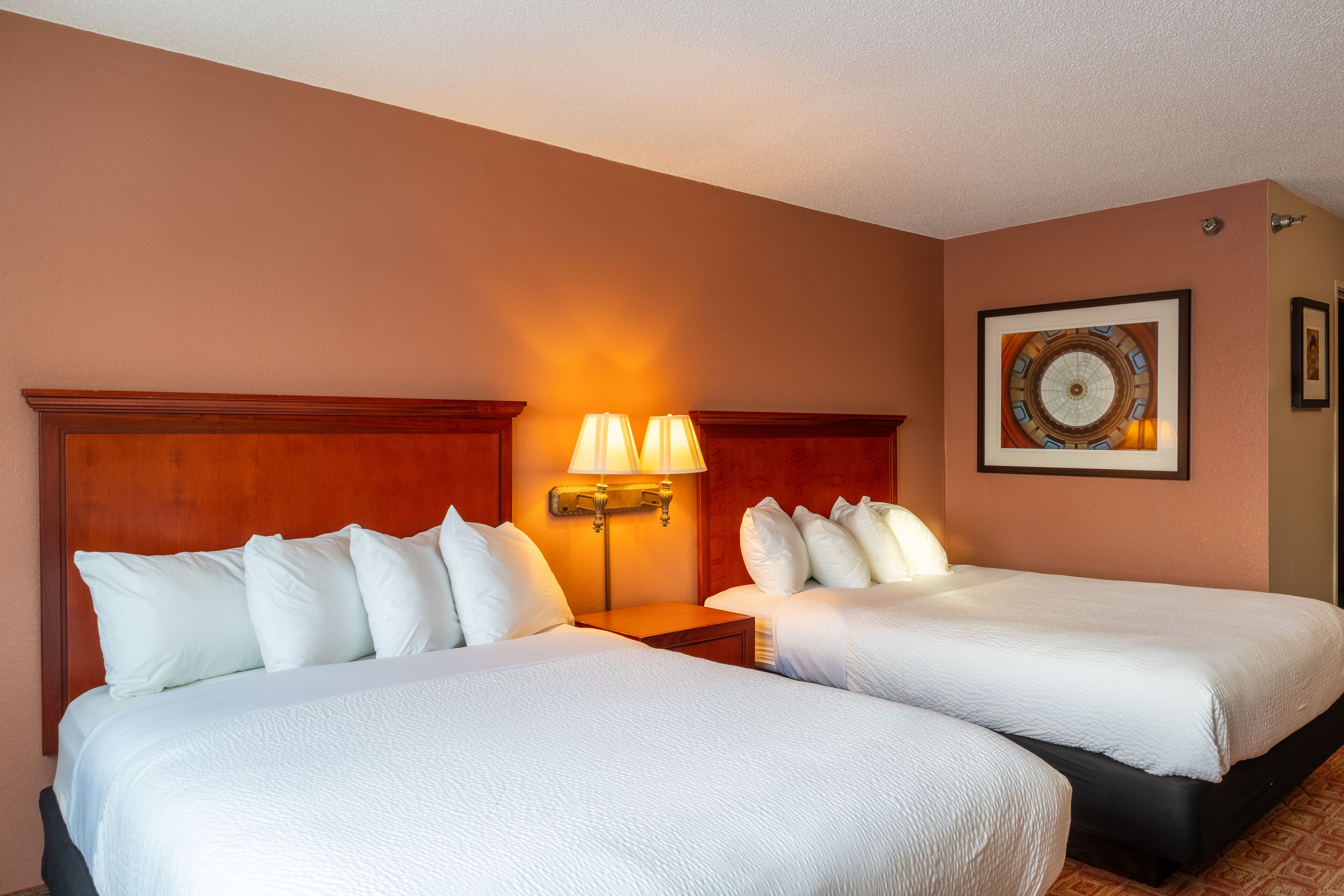 standard room, 2 queen beds (two queen beds) | 1 bedroom, desk, blackout curtains, iron/ironing board