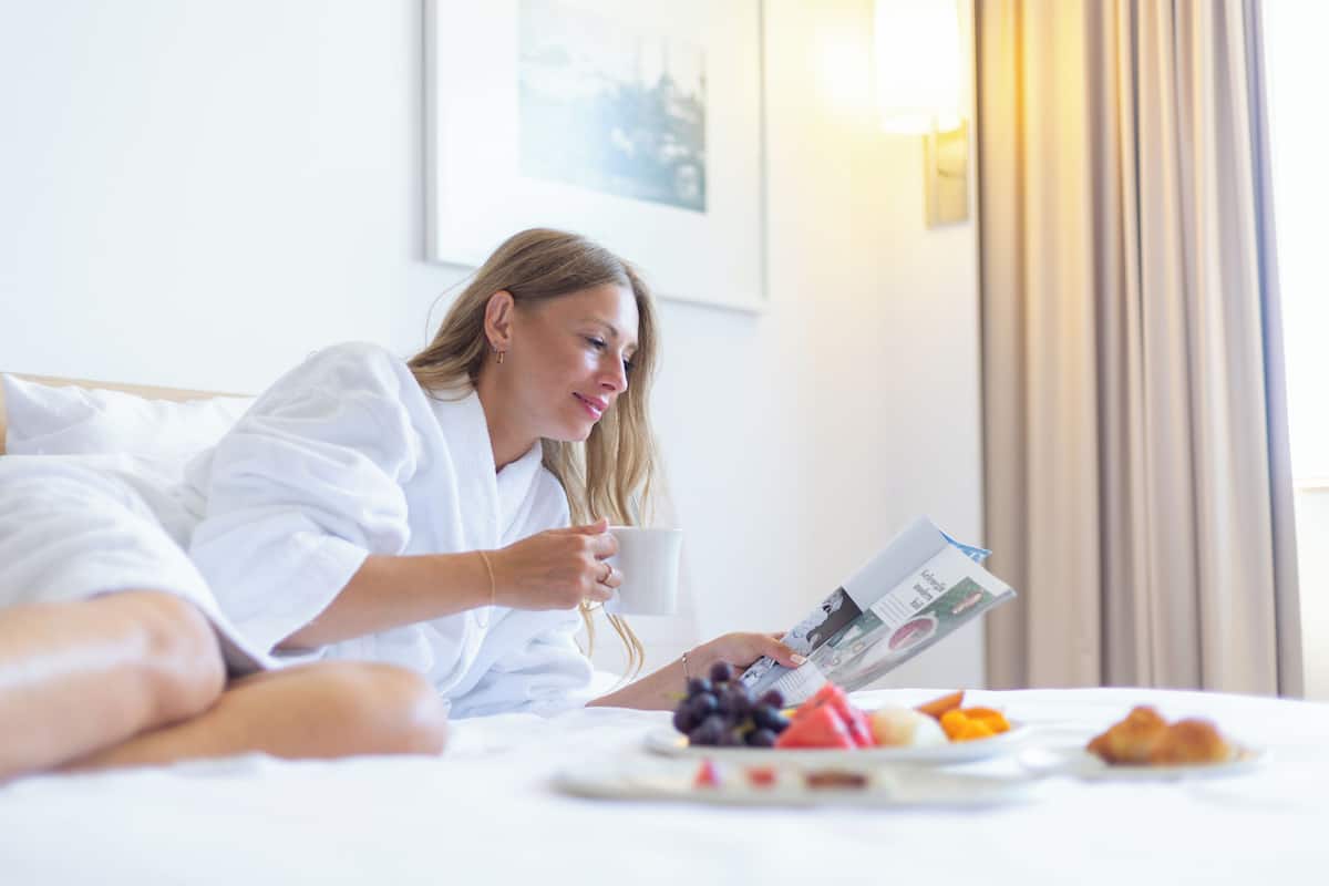 Ropa de cama de alta calidad y minibar