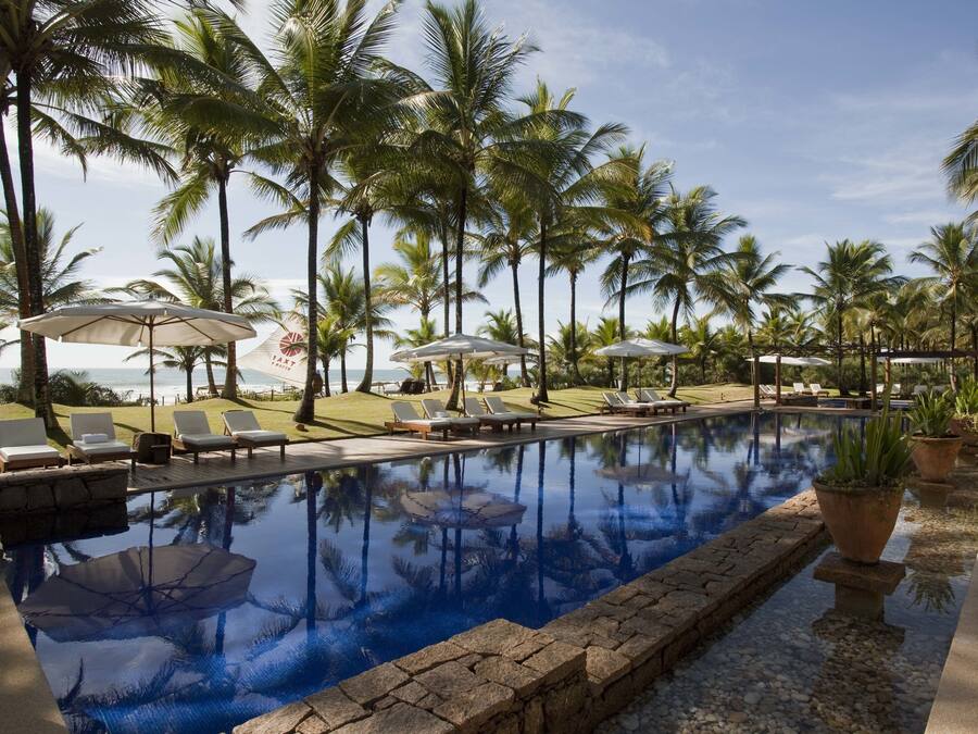 5 outdoor pools, pool umbrellas