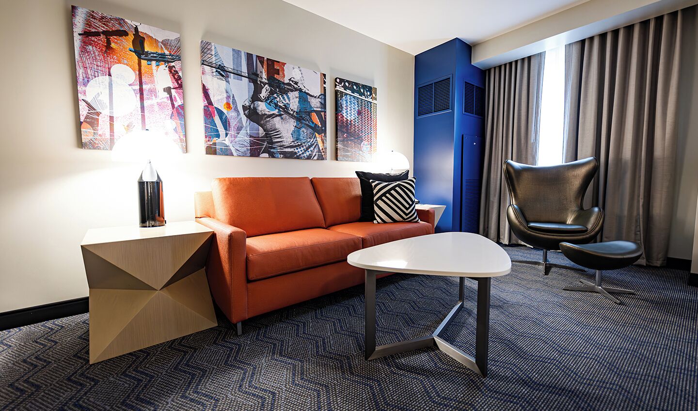 In-room safe, desk, laptop workspace, blackout drapes