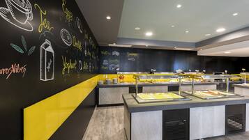 Free daily buffet breakfast