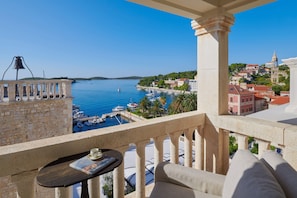 Royal Suite, Balcony, Sea View | Balcony view - Palace Elisabeth Hvar Hotel (Hvar)