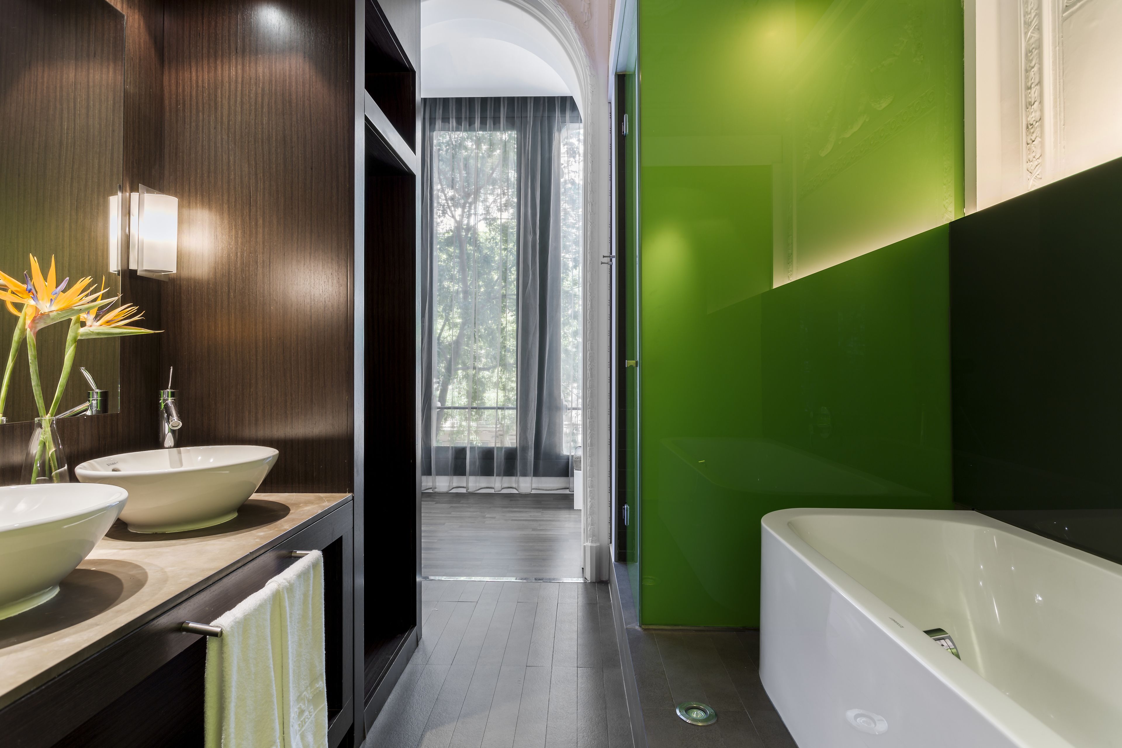 suite | bathroom | eco-friendly toiletries, hair dryer, towels