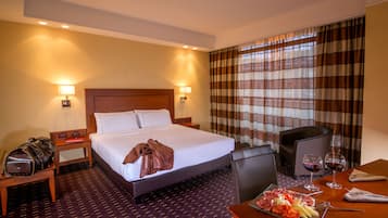 Down duvets, minibar, in-room safe, desk