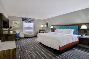 Premium bedding, desk, blackout curtains, iron/ironing board