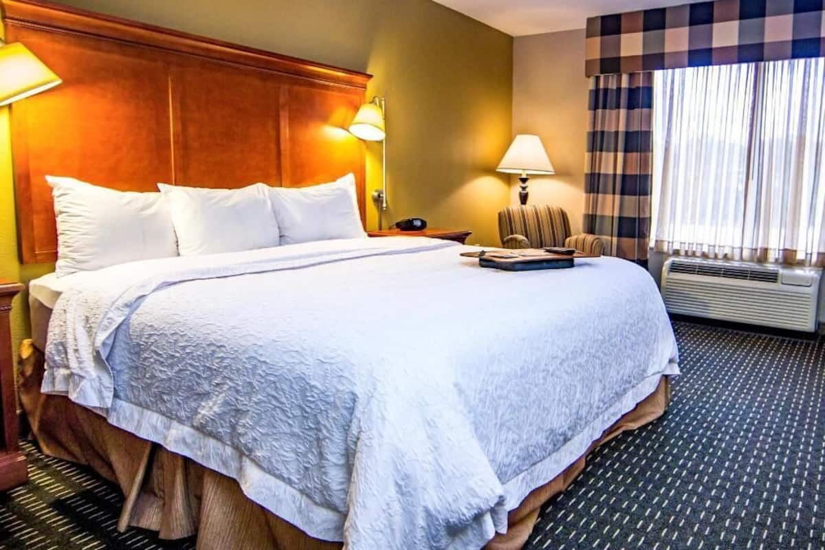 Premium bedding, desk, blackout curtains, iron/ironing board
