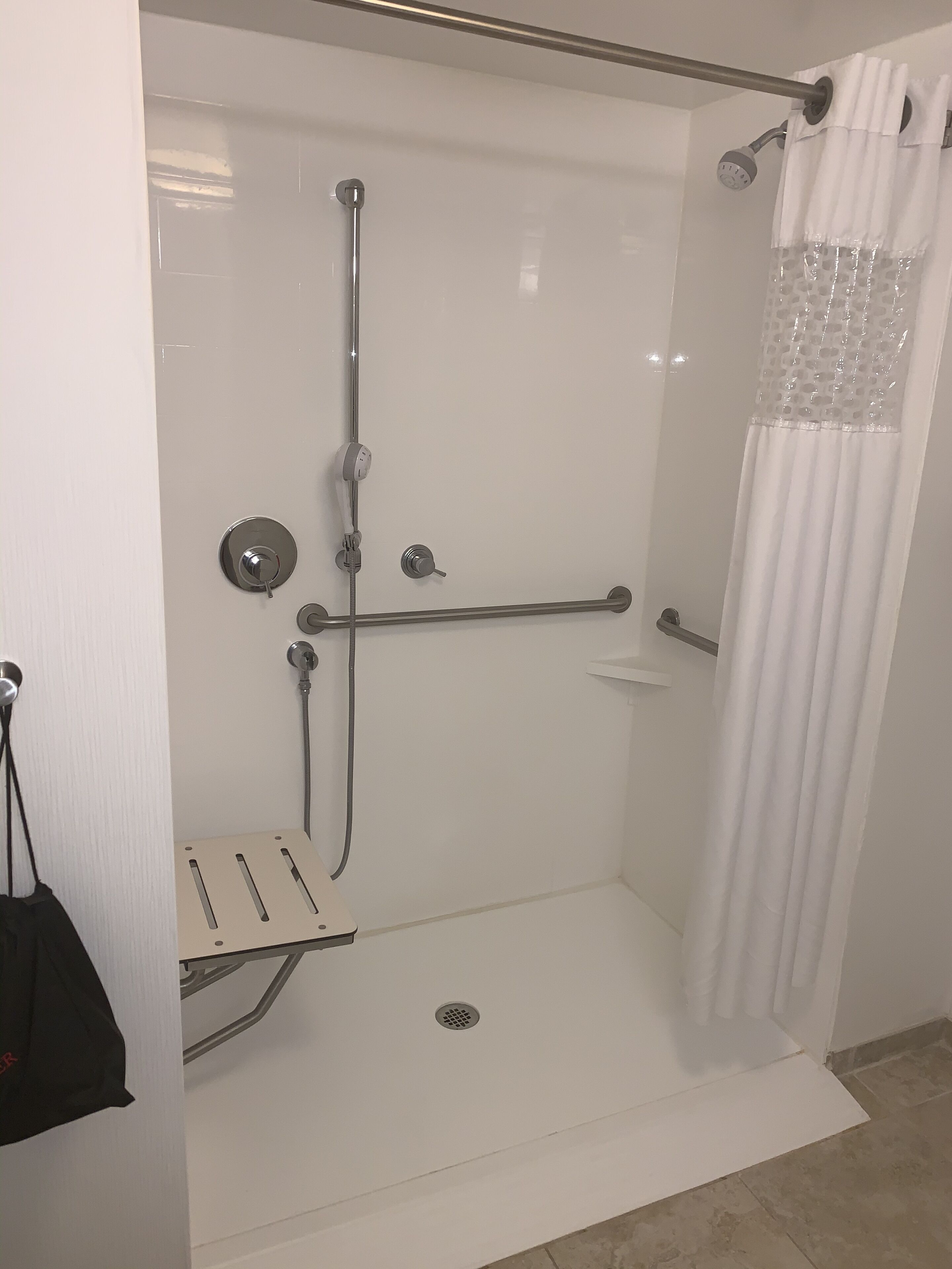 room, 1 king bed, accessible (mobility & hearing, roll-in shower) | bathroom shower