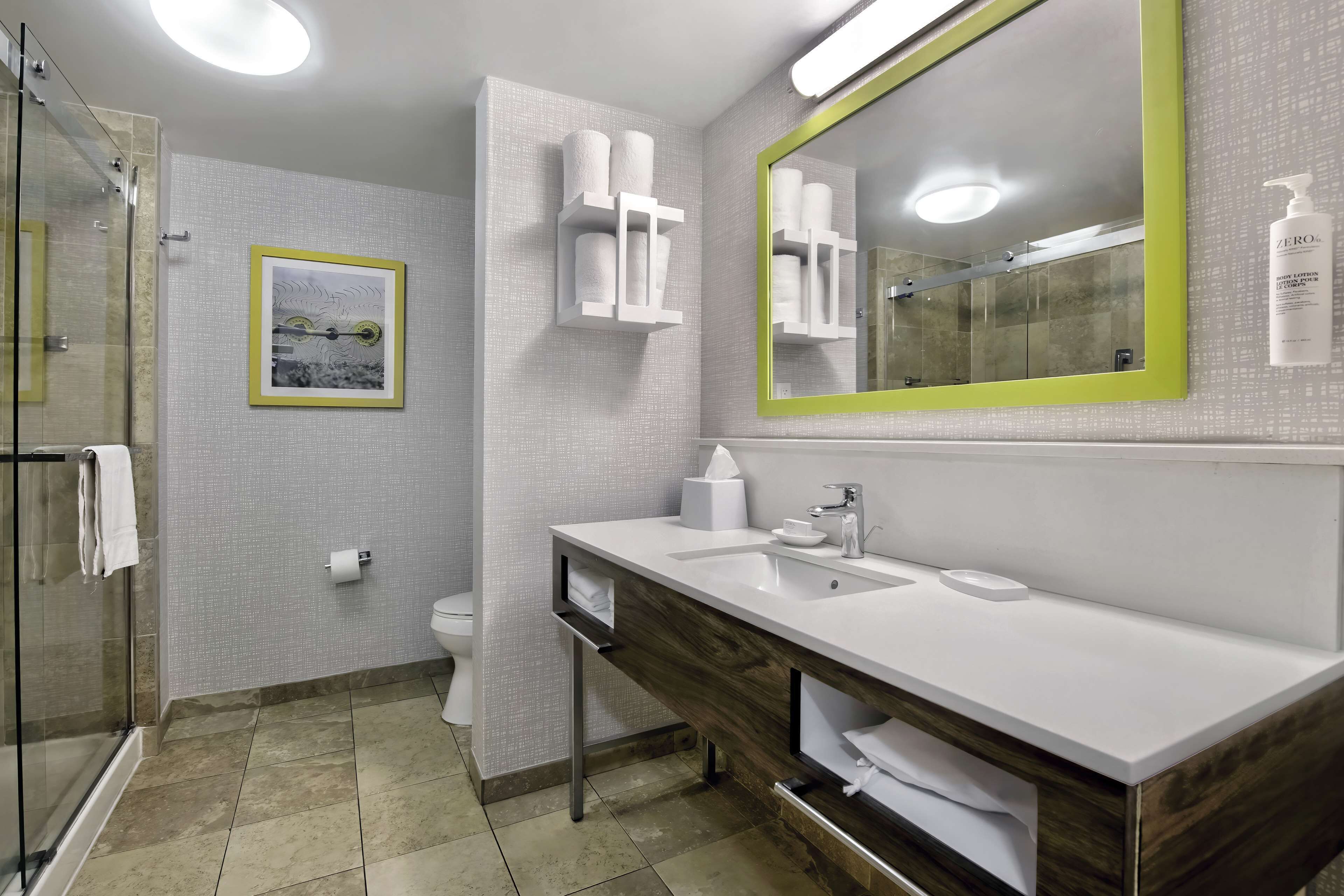 free toiletries, hair dryer, towels