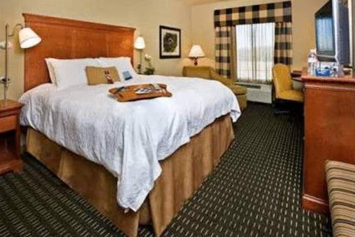 Premium bedding, desk, blackout curtains, iron/ironing board