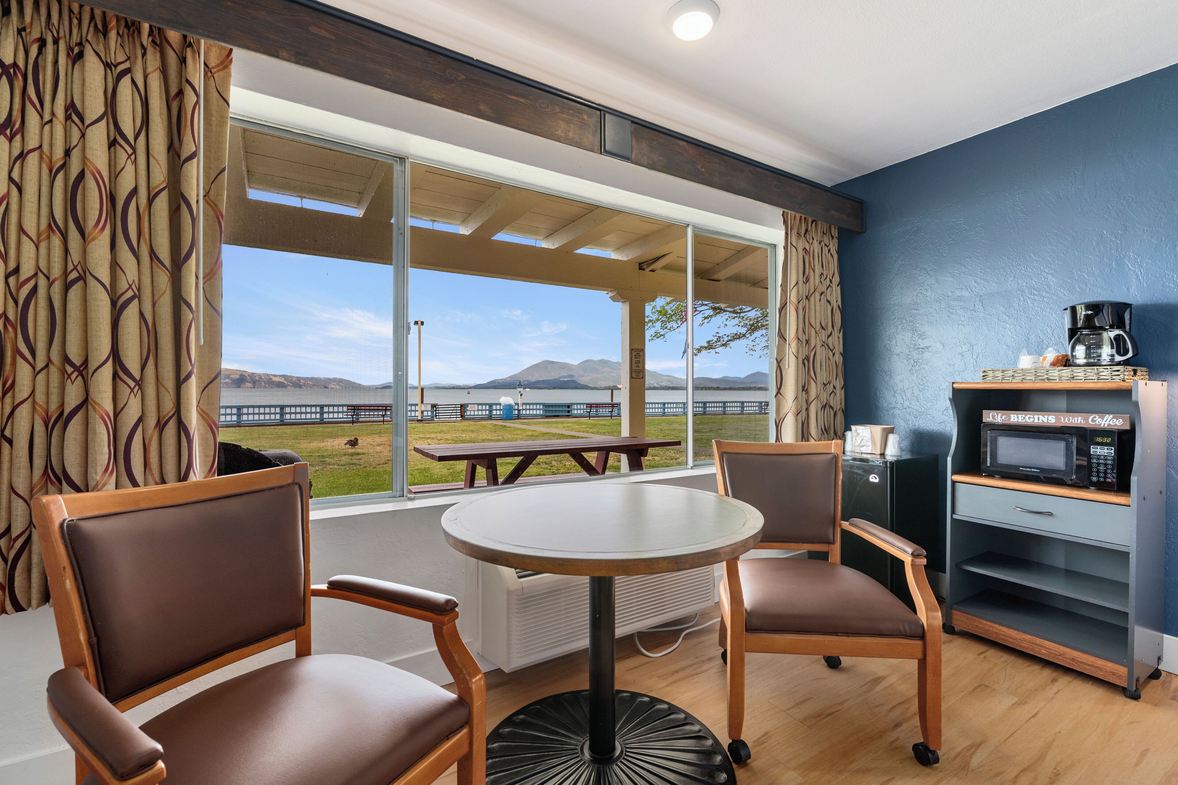 Room, 2 Queen Beds, Lake Front, No Pets Allowed | Individually furnished, desk, laptop workspace, blackout drapes