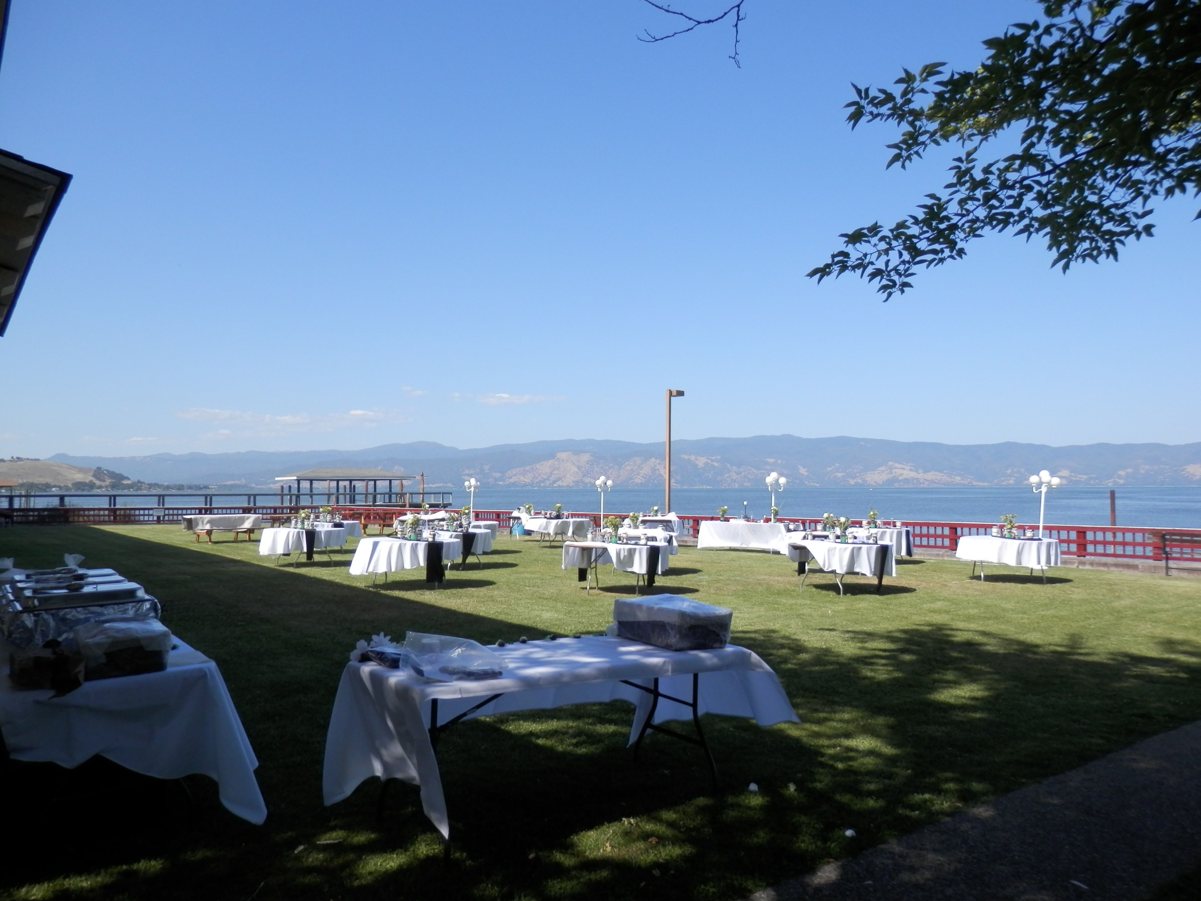 Outdoor banquet area