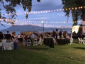 Outdoor wedding area