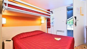 Desk, laptop workspace, cribs (free), WiFi (free)