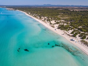 Plage à proximité, sable blanc, navette gratuite vers la plage