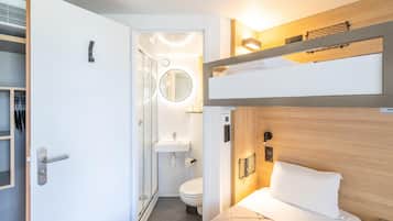 Desk, blackout curtains, free WiFi, bed sheets