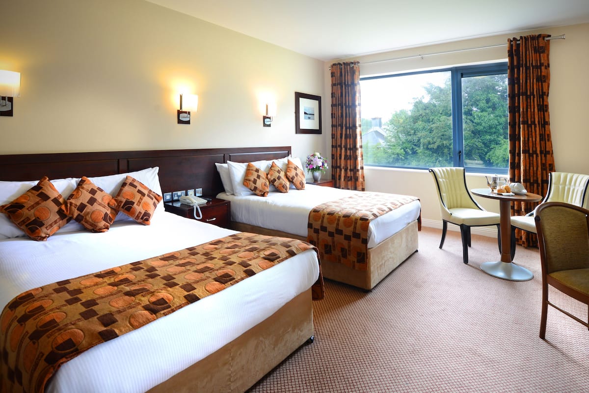 1 bedroom, desk, blackout curtains, iron/ironing board