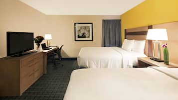 Desk, blackout curtains, iron/ironing board, free WiFi