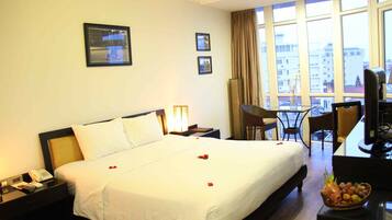 Minibar, in-room safe, desk, blackout curtains
