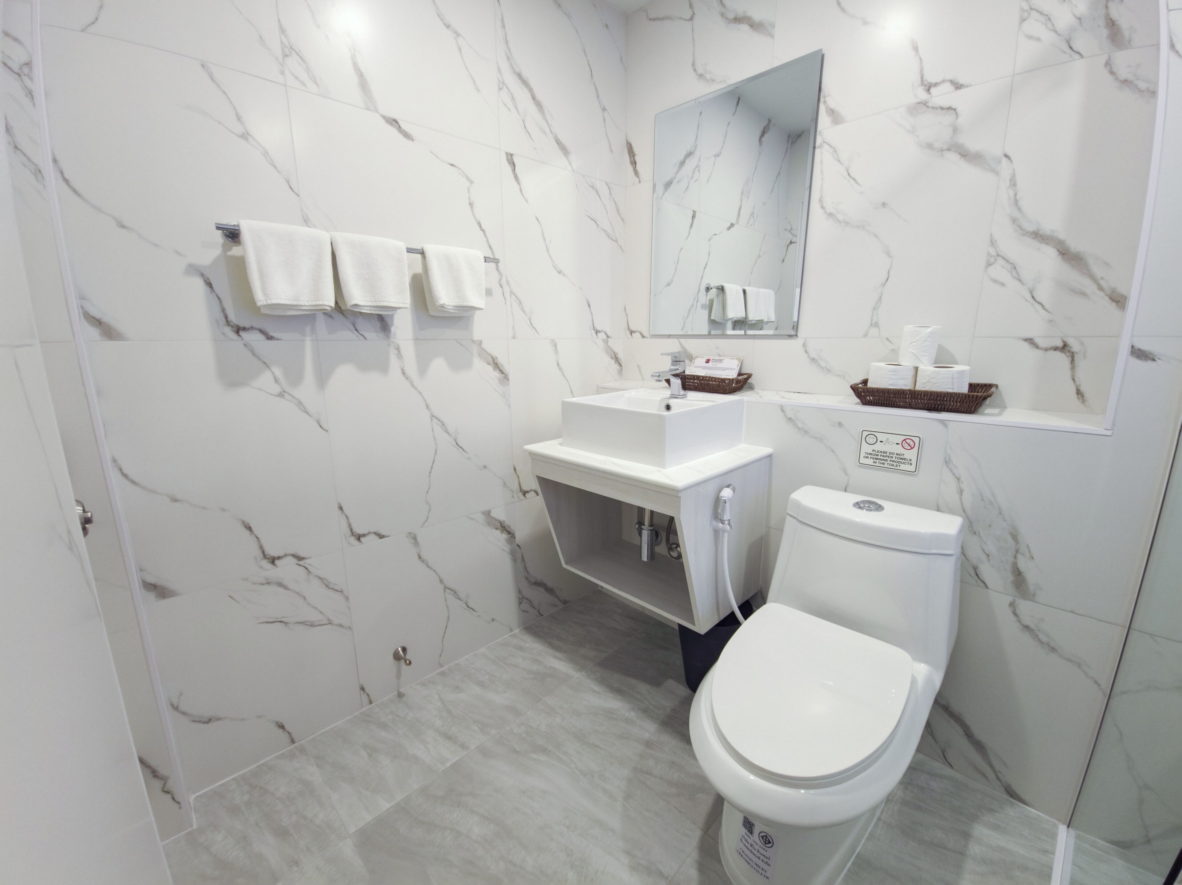 superior triple room | bathroom | shower, eco-friendly toiletries, hair dryer, towels