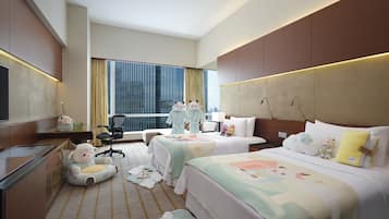 1 kamar tidur, seprai premium, selimut bulu angsa, dan minibar