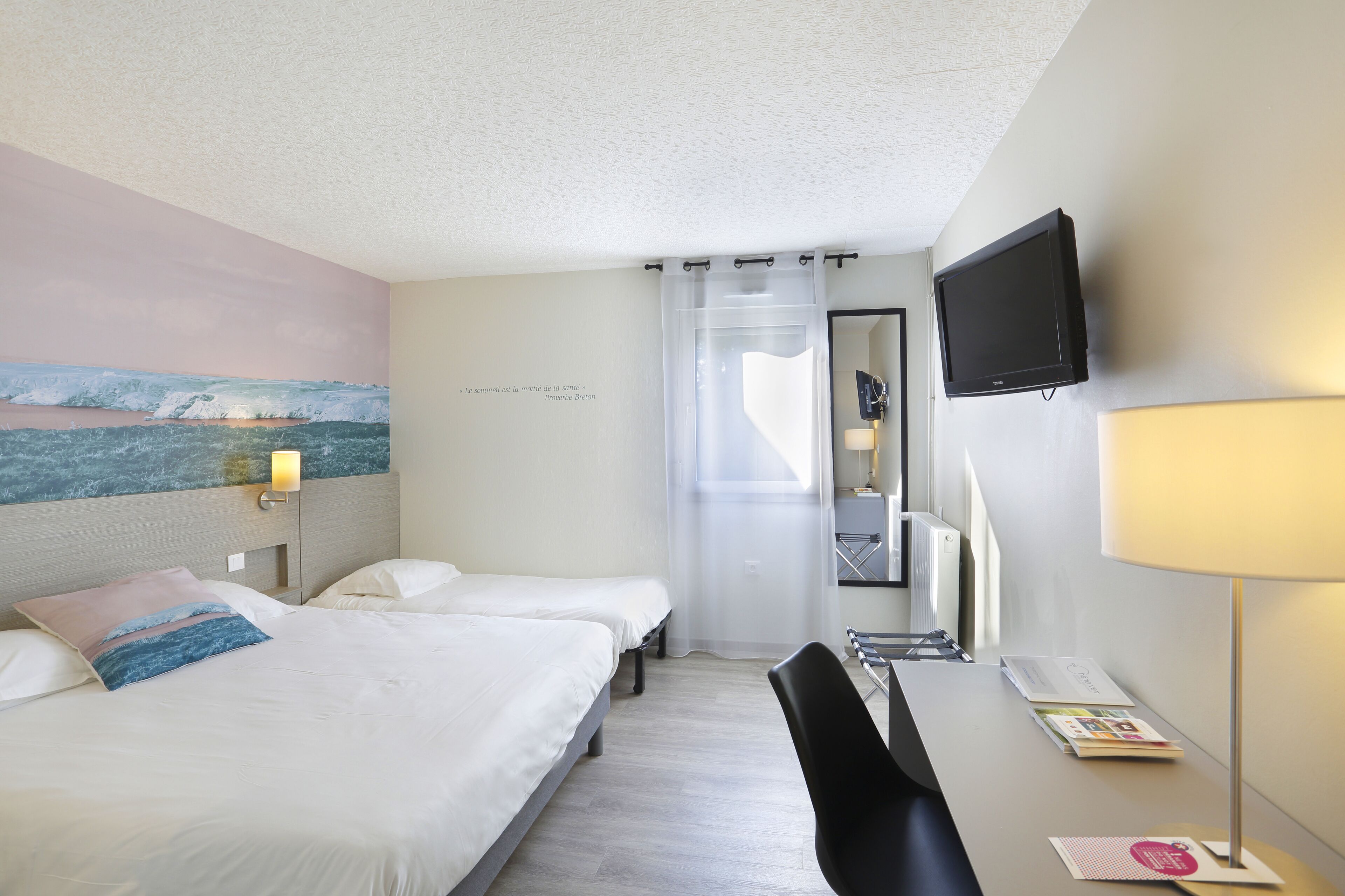 family room | in-room safe, individually decorated, desk, blackout curtains