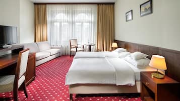 Deluxe-Zimmer, 1 King-Bett, Nichtraucher | Allergikerbettwaren, Zimmersafe, Schreibtisch, Verdunkelungsvorhänge