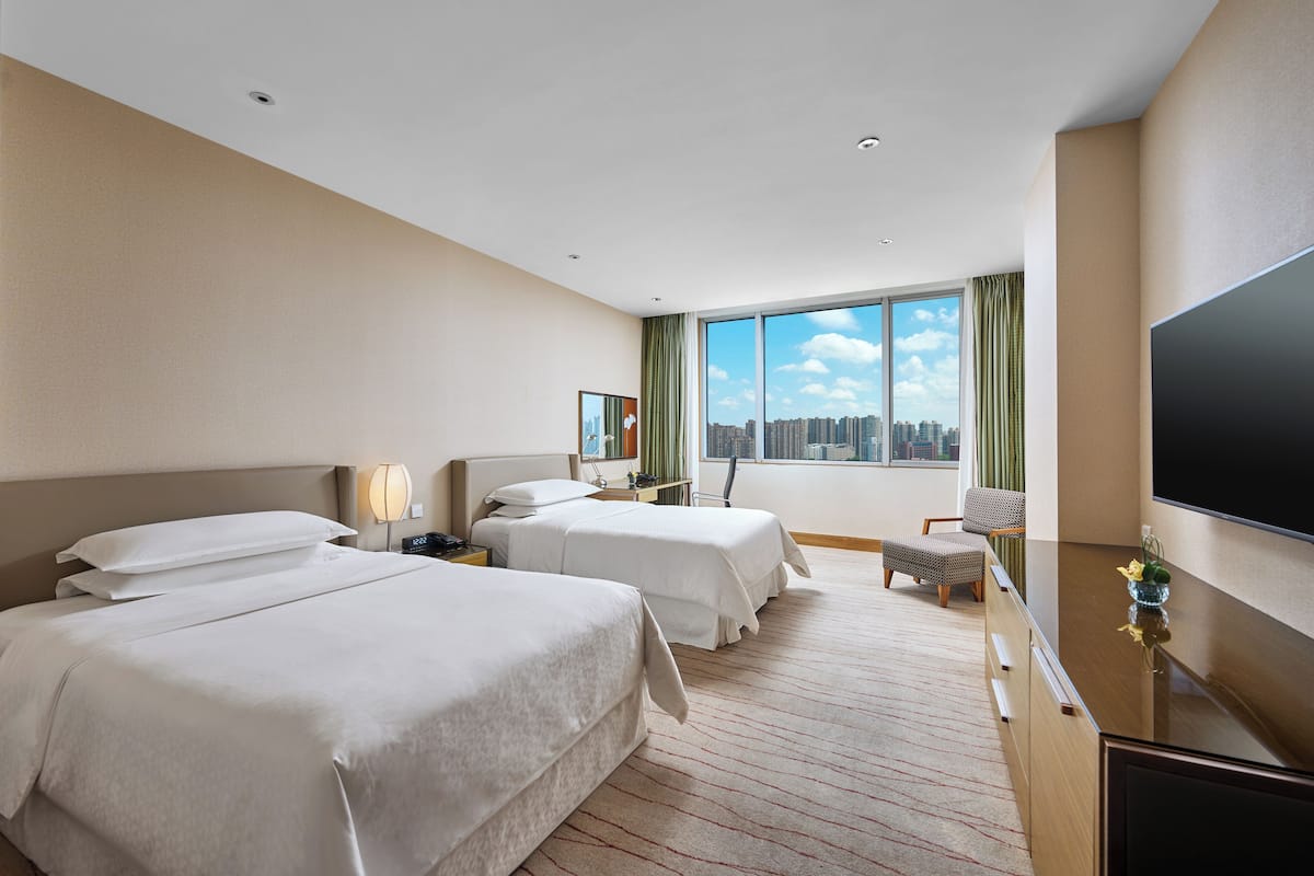 Room, 2 Double Beds, Non Smoking | 1 bedroom, premium bedding, minibar, in-room safe